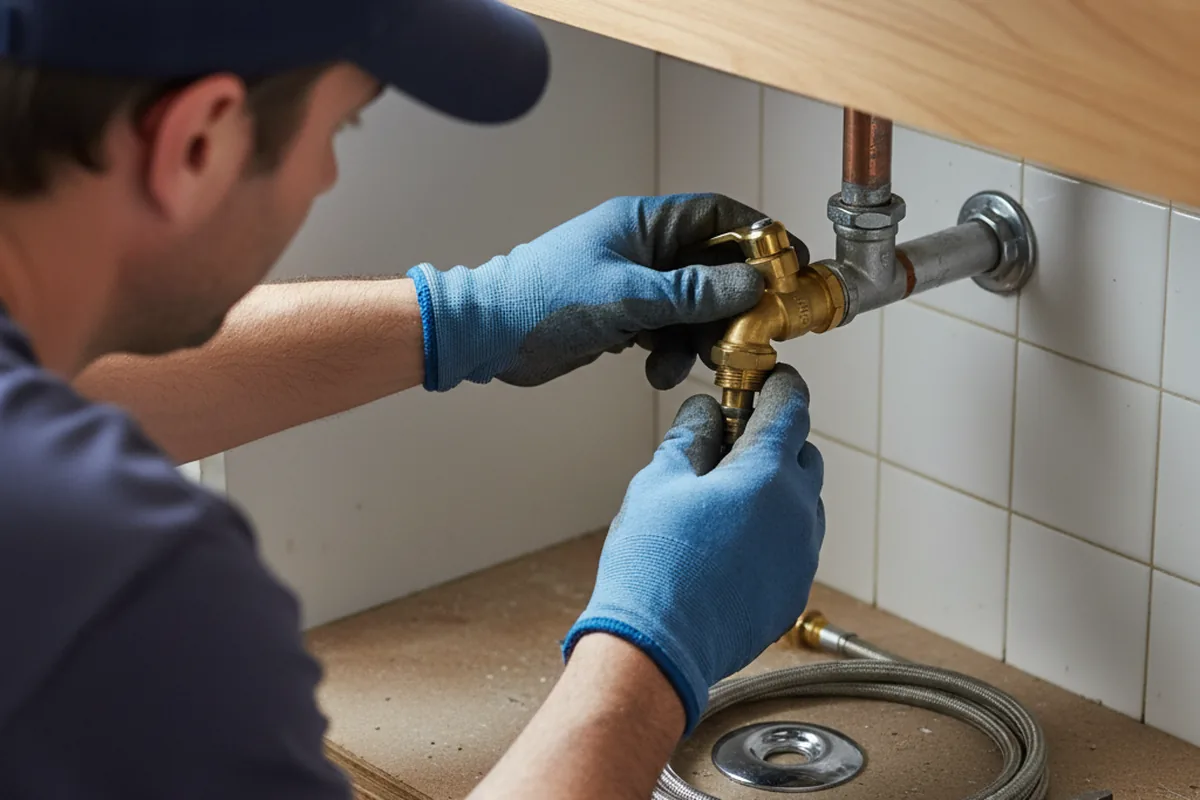 Shutoff valve and fitting work during Emergency Plumbing in Riverton